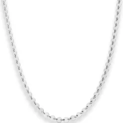 4mm Plattenkette Silberkette Collier Halskette aus 925 Silber rhodiniert 36cm