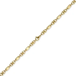 5,5mm Platte-Steigbügel Kette Collier Halskette, 585 Gold Gelbgold, 60cm