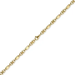 5,5mm Platte-Steigbügel Kette Collier Halskette, 750 Gold Gelbgold, 55cm