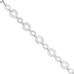 17,1mm Ringel Armband Armkette Armschmuck mit Struktur, 925 Silber, 20cm