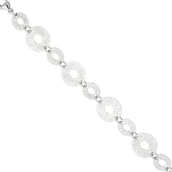 17,1mm Ringel Armband Armkette Armschmuck mit Struktur, 925 Silber, 20cm