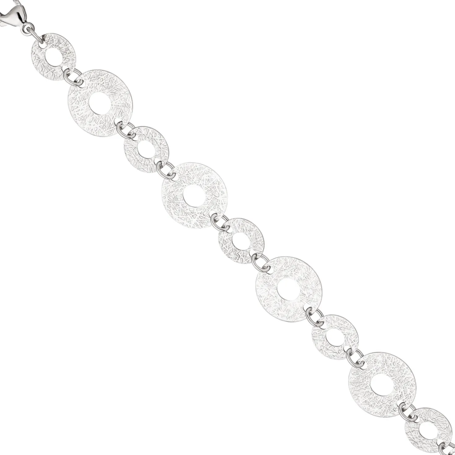 17,1mm Ringel Armband Armkette Armschmuck mit Struktur, 925 Silber, 20cm