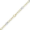 9,5mm Ringel-Armband Armkette aus 585 Gold Gelbgold Weißgold bicolor 21cm
