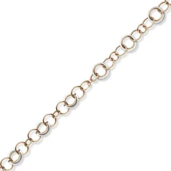 20mm Ringkette Phantasie-Armband Armkette aus 585 Gold Weißgold Rotgold 21cm