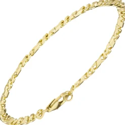 3,9mm Rockwellarmband Armband X-Panzerkette 333 Gold Gelbgold massiv 19cm