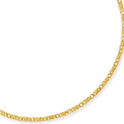 3,5mm Rockwellkette Kette Collier matt, 585 Gold Gelbgold, 50cm