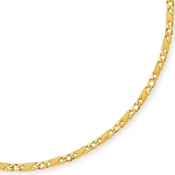 4,5mm Rockwellkette X-Panzerkette Collier 585 Gelbgold matt/glänzend 50cm Unisex