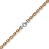 12mm Rundanker Armband Armkette aus 585 Gold Rotgold & Weißgold, 19cm