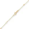1mm Rund-Ankerkette Armband Kugel aus 585 Gold Gelbgold 19cm mit Zwischenöse