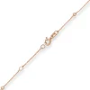 1mm Rund-Ankerkette Armband Kugel aus 585 Gold Rotgold 19cm mit Zwischenöse