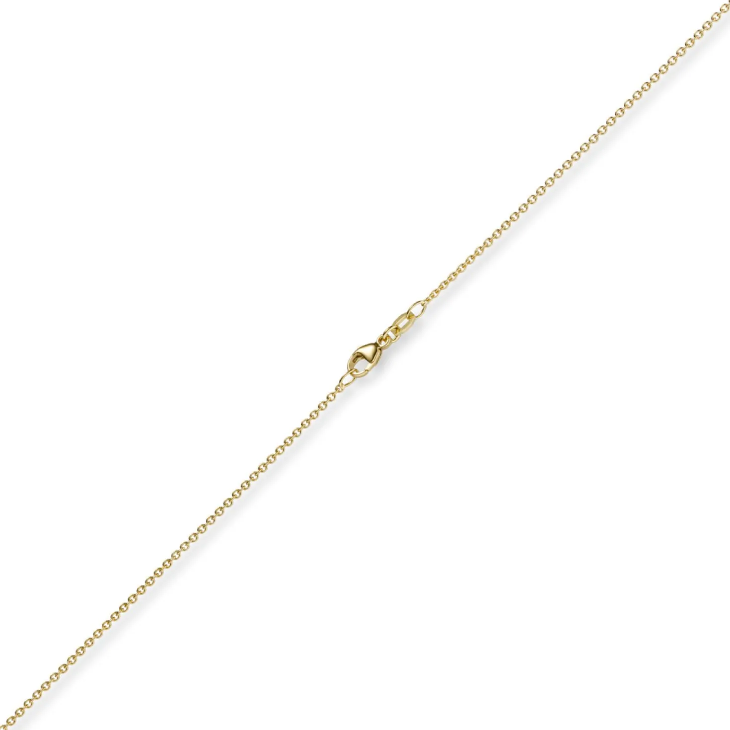1,5mm Rund-Ankerkette aus 750 Gold Gelbgold Kette Collier Halskette, 50cm
