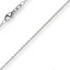1,5mm Rund-Ankerkette aus 750 Gold Weißgold Kette Collier Halskette, 80cm