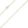 1,1mm Rund-Ankerkette Collier Halskette aus 585 Gold Gelbgold 34cm
