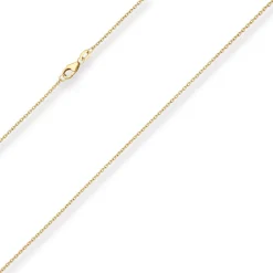1,5mm Rund-Ankerkette Collier Halskette aus 375 Gold Gelbgold 50cm
