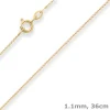 1,1mm Rund-Ankerkette Collier Halskette aus 375 Gold Gelbgold 36cm