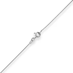 0,8mm Rund-Ankerkette Collier Halskette aus 585 Gold Weißgold 38cm