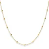 1,3mm Rund-Ankerkette Collier Kugel Halskette aus 333 Gold Gelbgold 45cm