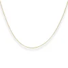 0,8mm Rund-Ankerkette Collier mit Zwischenöse aus 375 Gold Gelbgold 42cm