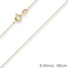 0,8mm Rund-Ankerkette Collier mit Zwischenöse aus 585 Gold Gelbgold 38cm