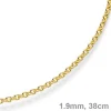 1,9mm Rund-Ankerkette 750 Gold Gelbgold Kette Collier Halskette, 38cm