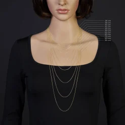 1,1mm Rund-Ankerkette 750 Gold Gelbgold Kette Collier Halskette, 36cm