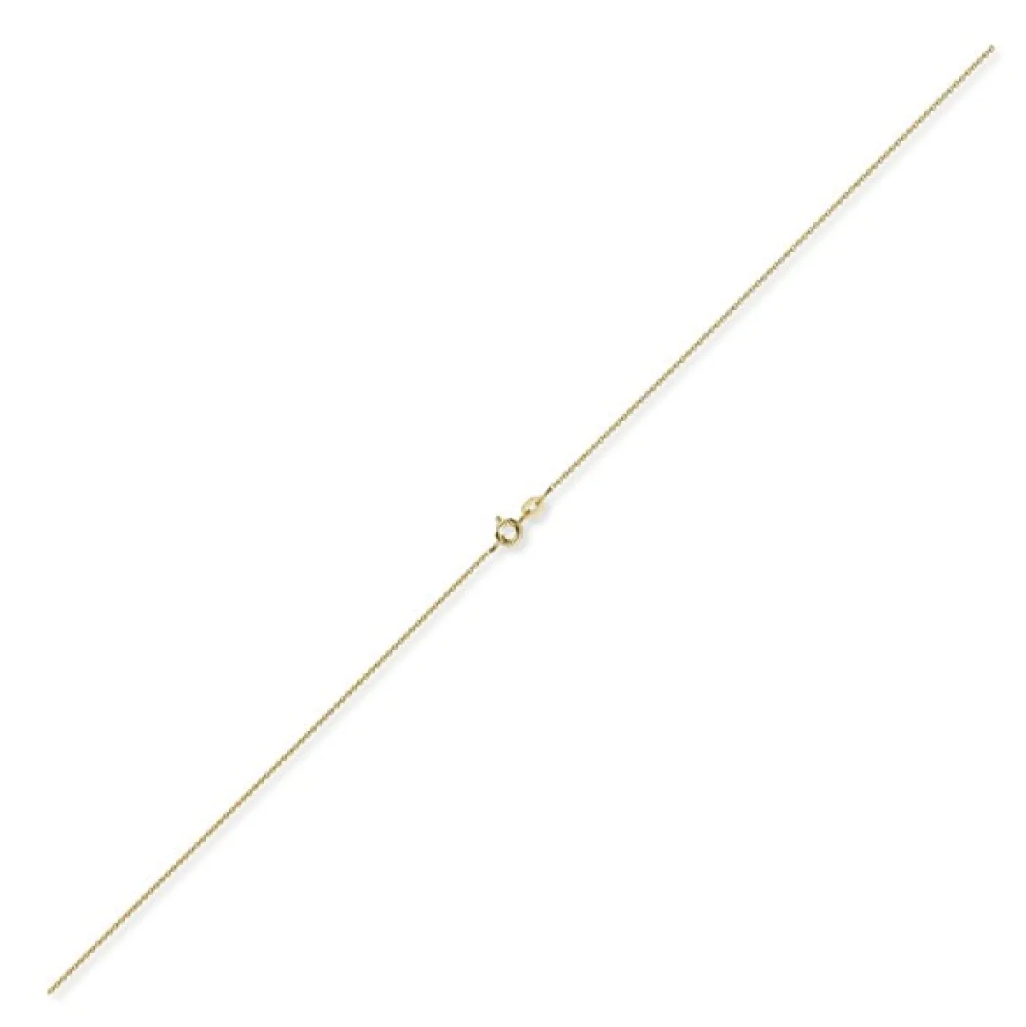 1,1mm Rund-Ankerkette 750 Gold Gelbgold Kette Collier Halskette, 38cm