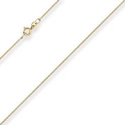1,1mm Rund-Ankerkette Goldkette Collier Halskette aus 333 Gold Gelbgold 38cm