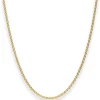 2,4mm Rund-Ankerkette Goldkette Collier Halskette aus 333 Gold Gelbgold 50cm