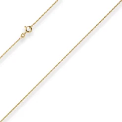 1,3mm Rund-Ankerkette Goldkette Collier Halskette aus 585 Gold Gelbgold 40cm