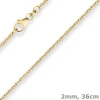 2mm Rund-Ankerkette Goldkette Collier Halskette aus 333 Gold Gelbgold 36cm