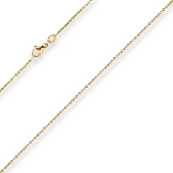 1,3mm Rund-Ankerkette Goldkette Collier Halskette aus 585 Gold Gelbgold 50cm