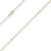 1,3mm Rund-Ankerkette Goldkette Collier Halskette aus 333 Gold Gelbgold 38cm