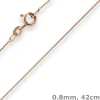 0,8mm Rund-Ankerkette Goldkette Collier Halskette aus 585 Gold Rotgold 42cm