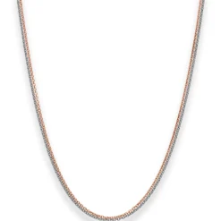1,6mm Rund-Ankerkette Goldkette Collier Halskette aus 585 Gold rot/weiß 45cm