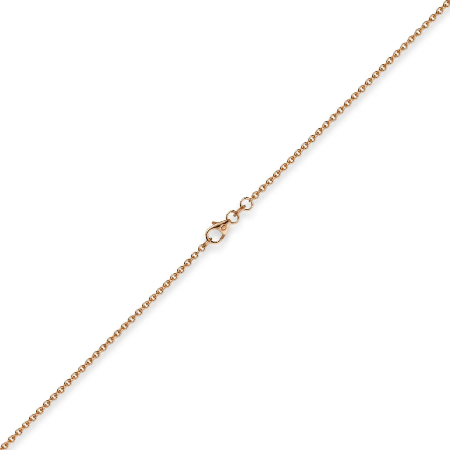 1,9mm Rund-Ankerkette 750 Gold Rotgold Kette Collier Halskette, 38cm