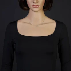 1,9mm Rund-Ankerkette 750 Gold Weißgold Kette Collier Halskette, 42cm
