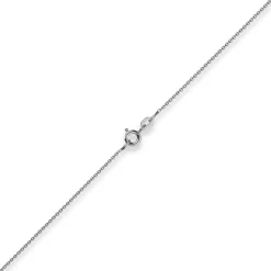 1,1mm Rund-Ankerkette 585 Gold Weißgold Kette Collier Halskette, 36cm