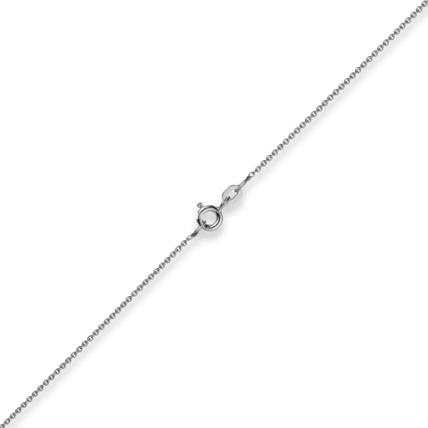 1,1mm Rund-Ankerkette 585 Gold Weißgold Kette Collier Halskette, 36cm