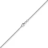 1,9mm Rund-Ankerkette 750 Gold Weißgold Kette Collier Halskette, 55cm
