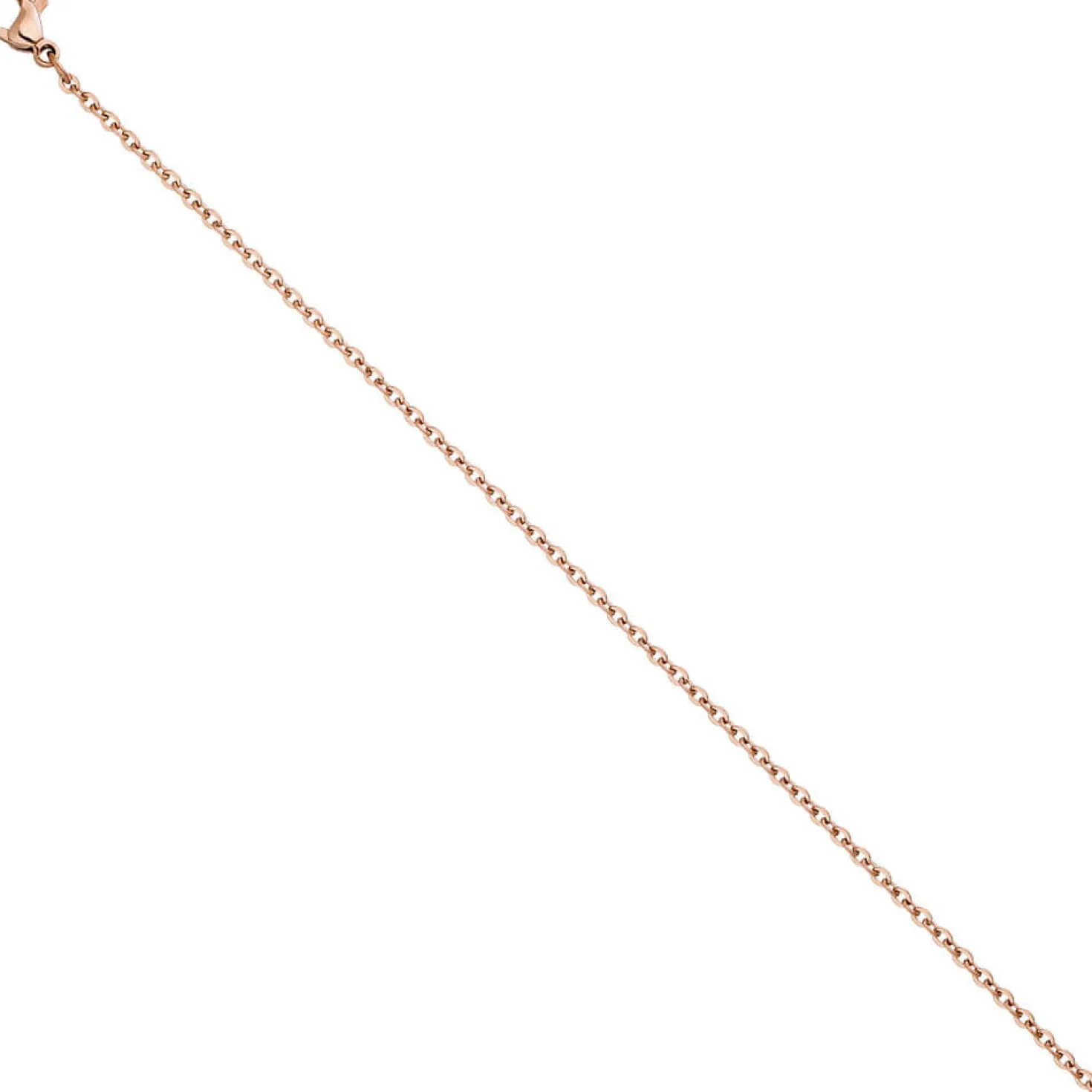 2,2mm Rundankerkette Halskette Collier aus Edelstahl in rotgold Farbe 46cm