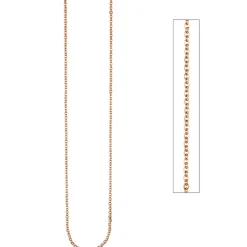 2,2mm Rundankerkette Halskette Collier aus Edelstahl in rotgold Farbe 46cm