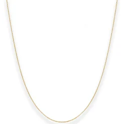 1,1mm Rund-Ankerkette Kette Collier aus 585 Gold Gelbgold 40cm mit Zwischenöse