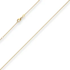 1,1mm Rund-Ankerkette Kette Collier aus 585 Gold Gelbgold 40cm mit Zwischenöse