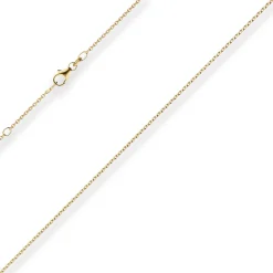 1,5mm Rund-Ankerkette Kette Collier aus 585 Gold Gelbgold 45cm mit Zwischenöse