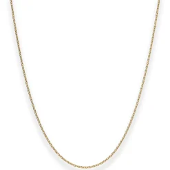 1,5mm Rund-Ankerkette Kette Collier aus 585 Gold Gelbgold 45cm mit Zwischenöse