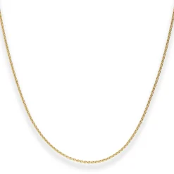 1,3mm Rund-Ankerkette Kette Collier aus 585 Gold Gelbgold 40cm mit Zwischenöse