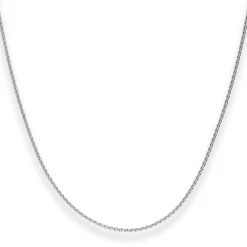 1,3mm Rund-Ankerkette Kette Collier aus 585 Gold Weißgold 40cm mit Zwischenöse