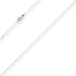 0,8mm Rund-Ankerkette Kette Collier aus 585 Gold Weißgold 45cm mit Zwischenöse