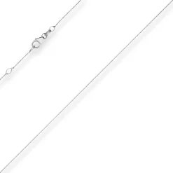 0,8mm Rund-Ankerkette Kette Collier aus 585 Gold Weißgold 45cm mit Zwischenöse