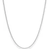 1,5mm Rund-Ankerkette Kette Collier aus 585 Gold Weißgold 45cm mit Zwischenöse